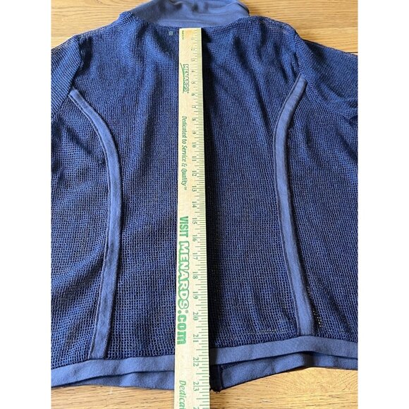 Picadilly‎ Size Large Blue Open Weave Mesh Cover Up Zip Beach Vacation Travel - Picture 6 of 11